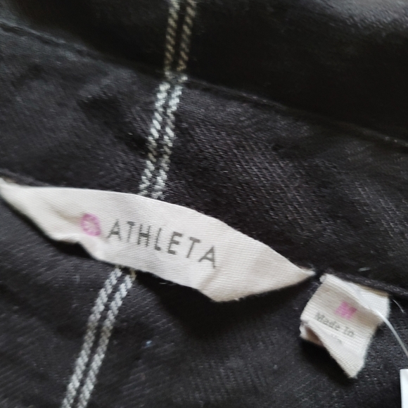 Athleta Black Flannel Button Down Dress - Picture 3 of 7